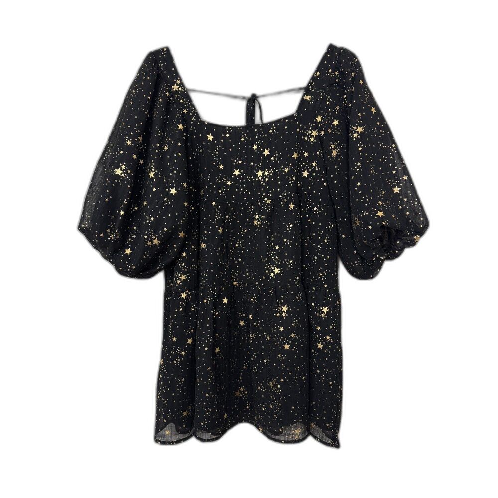 Nasty Gal Celestial Babydoll Mini Dress Sz 4 Witchy Whimsigoth Fairy Grunge